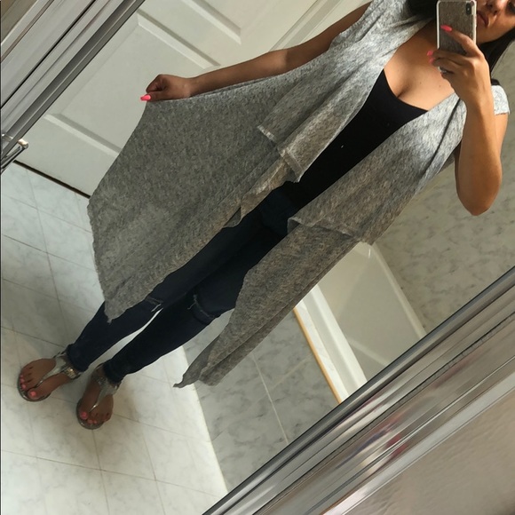 GREY DUSTER VEST TOP - Picture 4 of 8